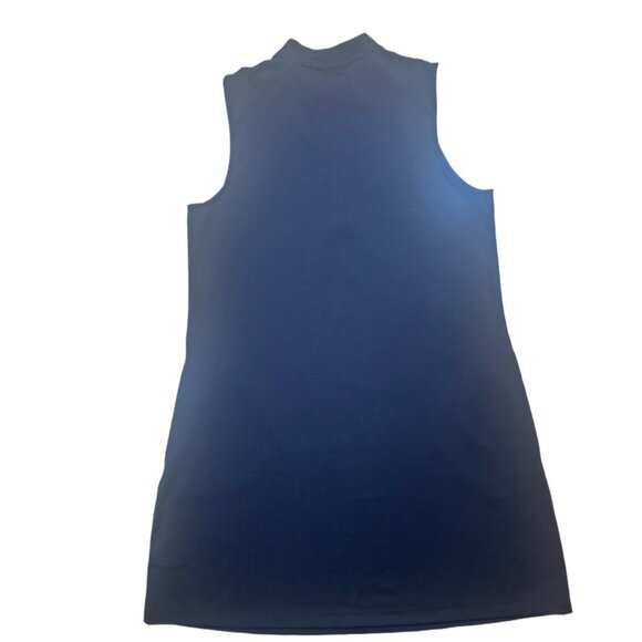 Women’s Aubrey Tommy Bahama Polo Style Zip Dress Golf Black Size Large - Picture 2 of 5